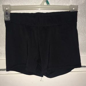 Black spandex shorts